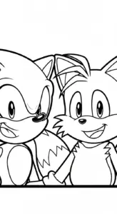 in hình tô màu Sonic cho bé 7 tuổi