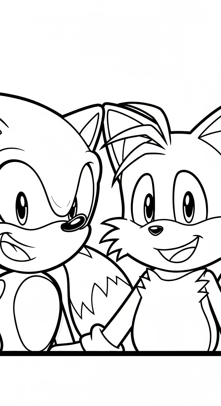 in hình tô màu Sonic cho bé 7 tuổi