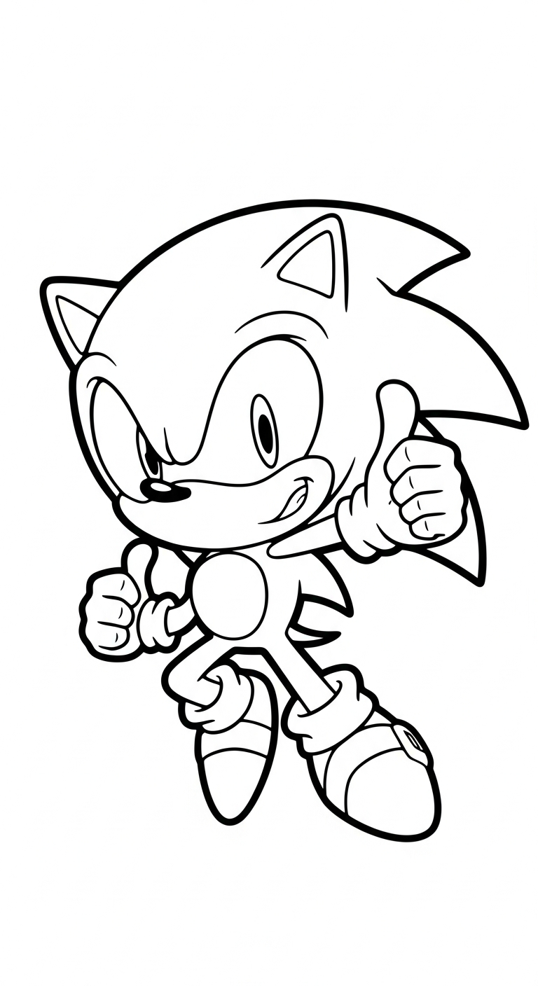 tải tranh tô màu Sonic