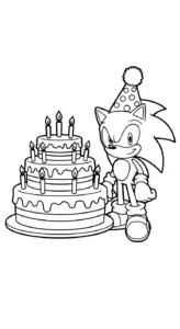 in hình tô màu Sonic cho bé