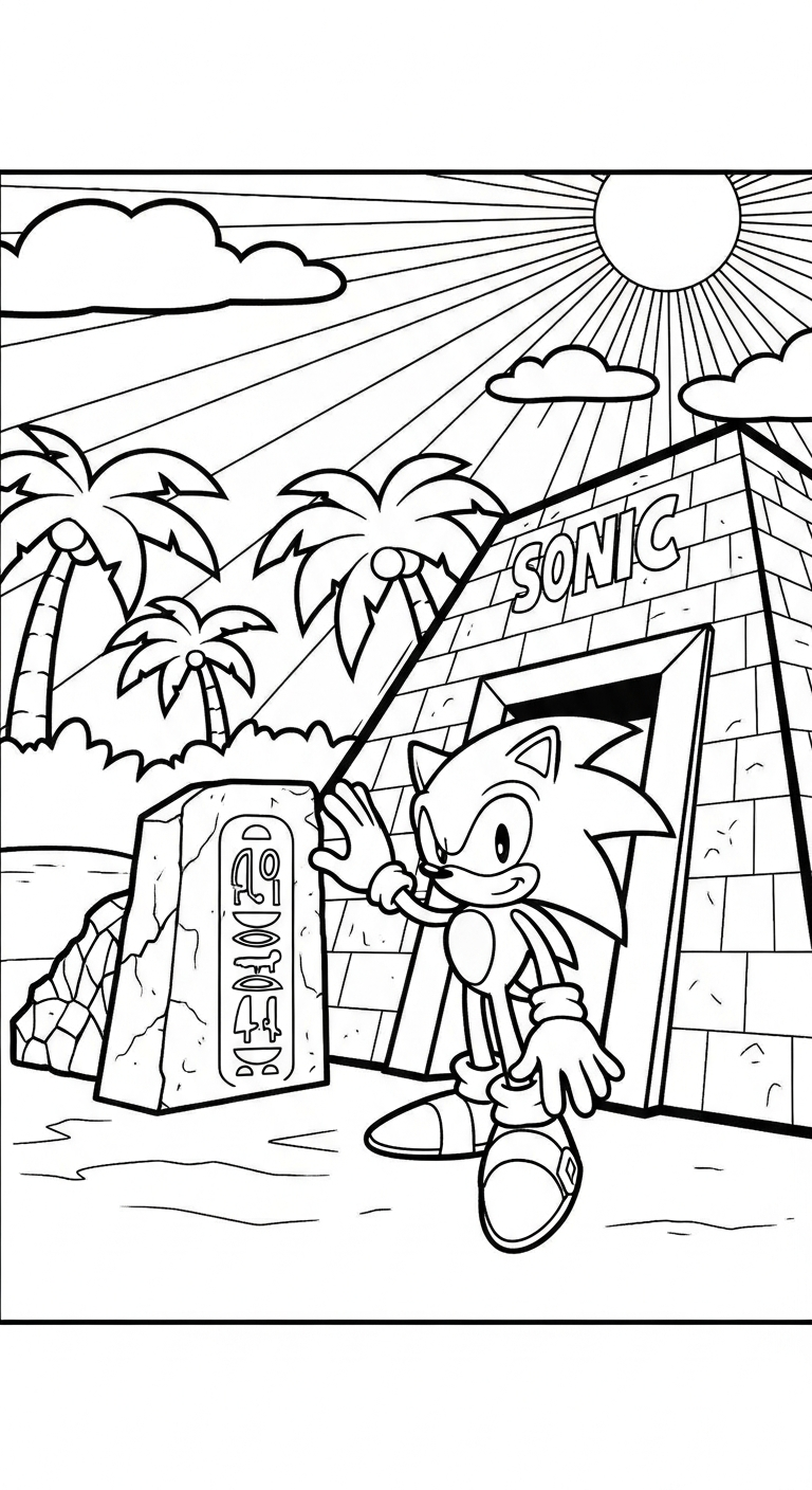 tải tranh tô màu Sonic pdf