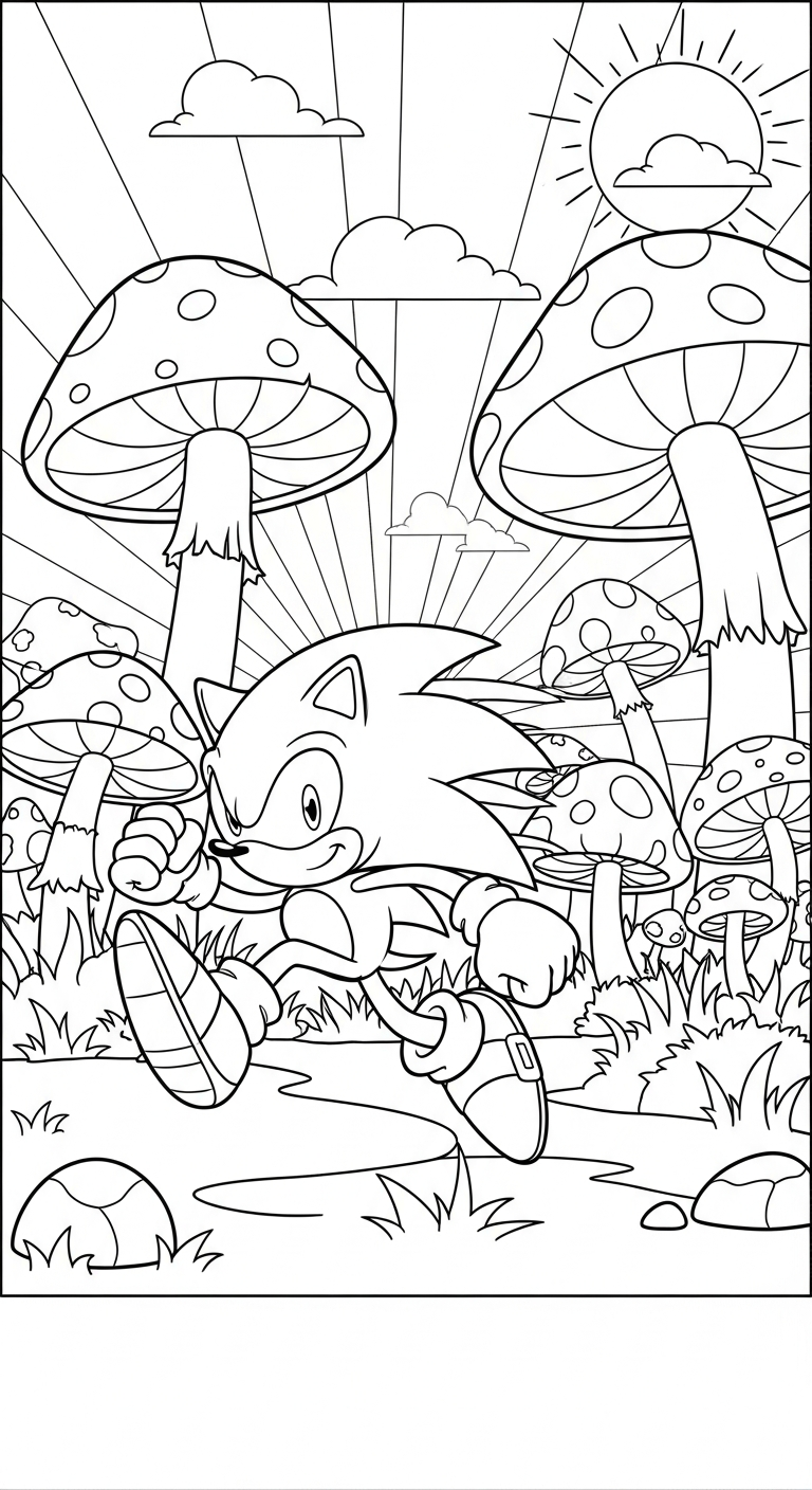 tải tranh tô màu Sonic cho bé 8 tuổi