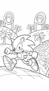 tranh tô màu Sonic cho bé 4 tuổi
