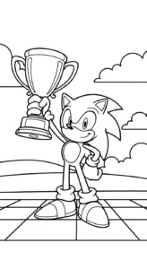 download hình tô màu Sonic cho bé