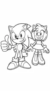 tranh tô màu Sonic cho bé 7 tuổi miễn phí