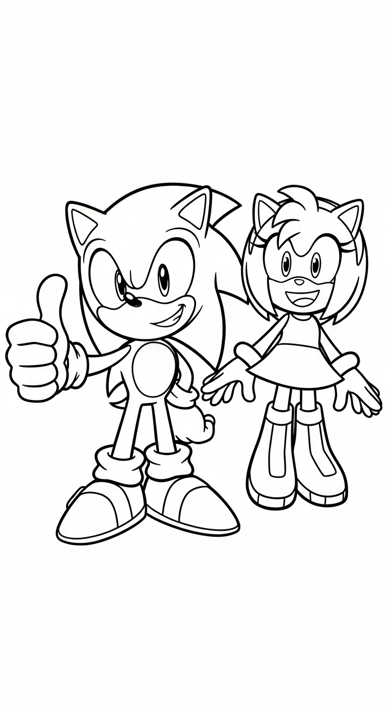 tranh tô màu Sonic cho bé 7 tuổi miễn phí