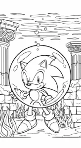 hình tô màu Sonic cho bé tải miễn phí