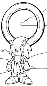 hình tô màu Sonic cho trẻ em