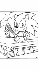 hình tô màu Sonic cho bé