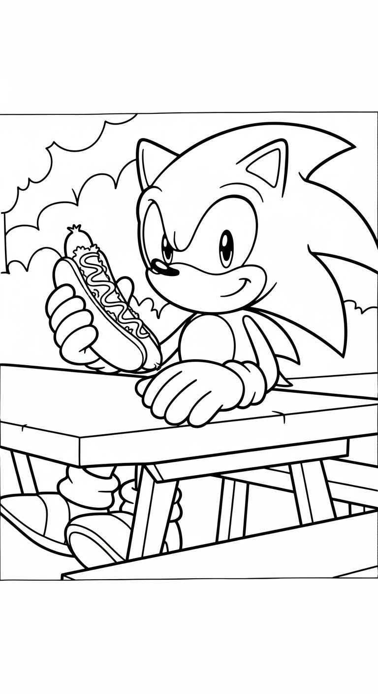 hình tô màu Sonic cho bé