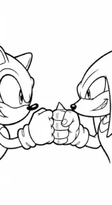 tranh tô màu Sonic cho bé tải miễn phí