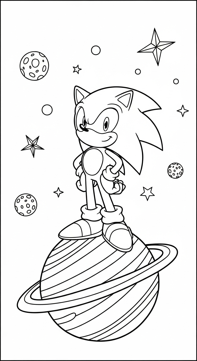 tải tranh tô màu Sonic cho bé 4 tuổi