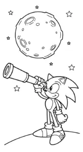 in tranh tô màu Sonic