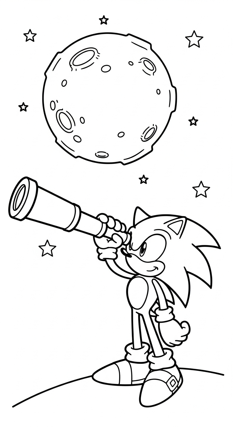 in tranh tô màu Sonic