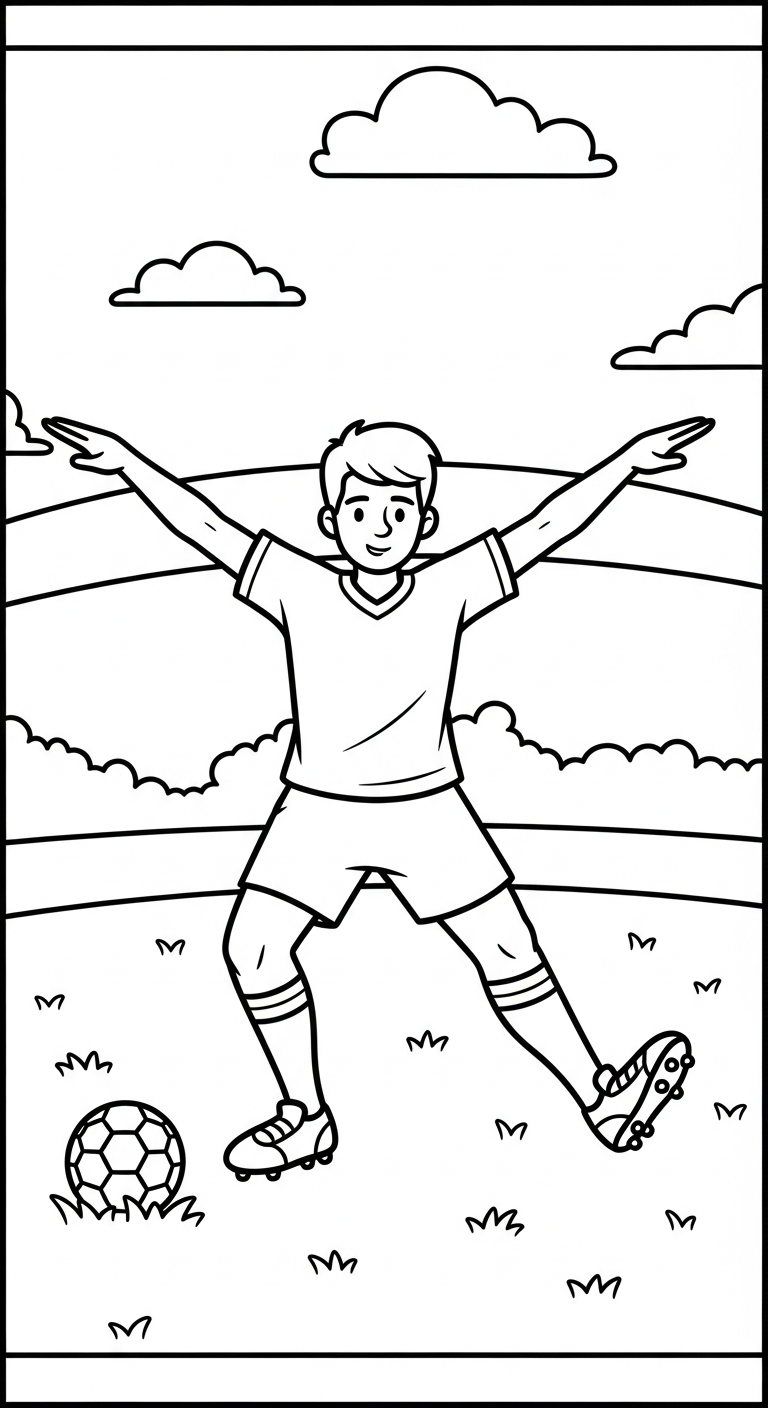 tranh tô màu bóng đá cho bé tải miễn phí