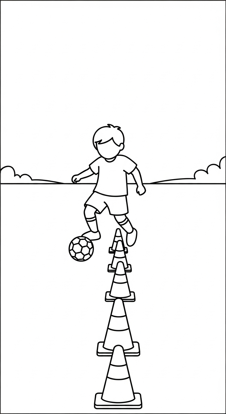 in tranh tô màu bóng đá cho bé 4 tuổi