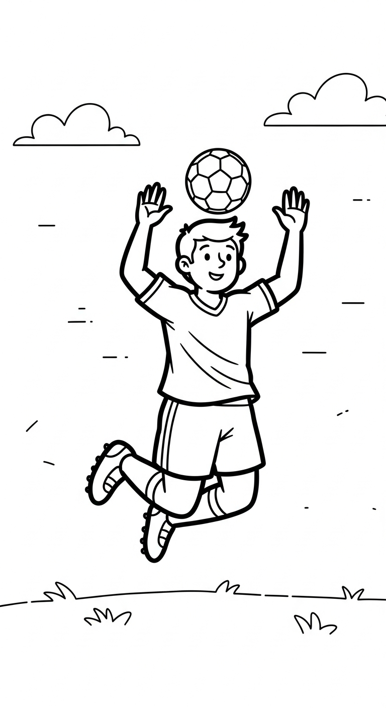 in tranh tô màu bóng đá cho bé 1