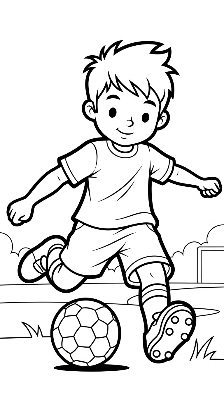 hình tô màu bóng đá cho bé 6 tuổi
