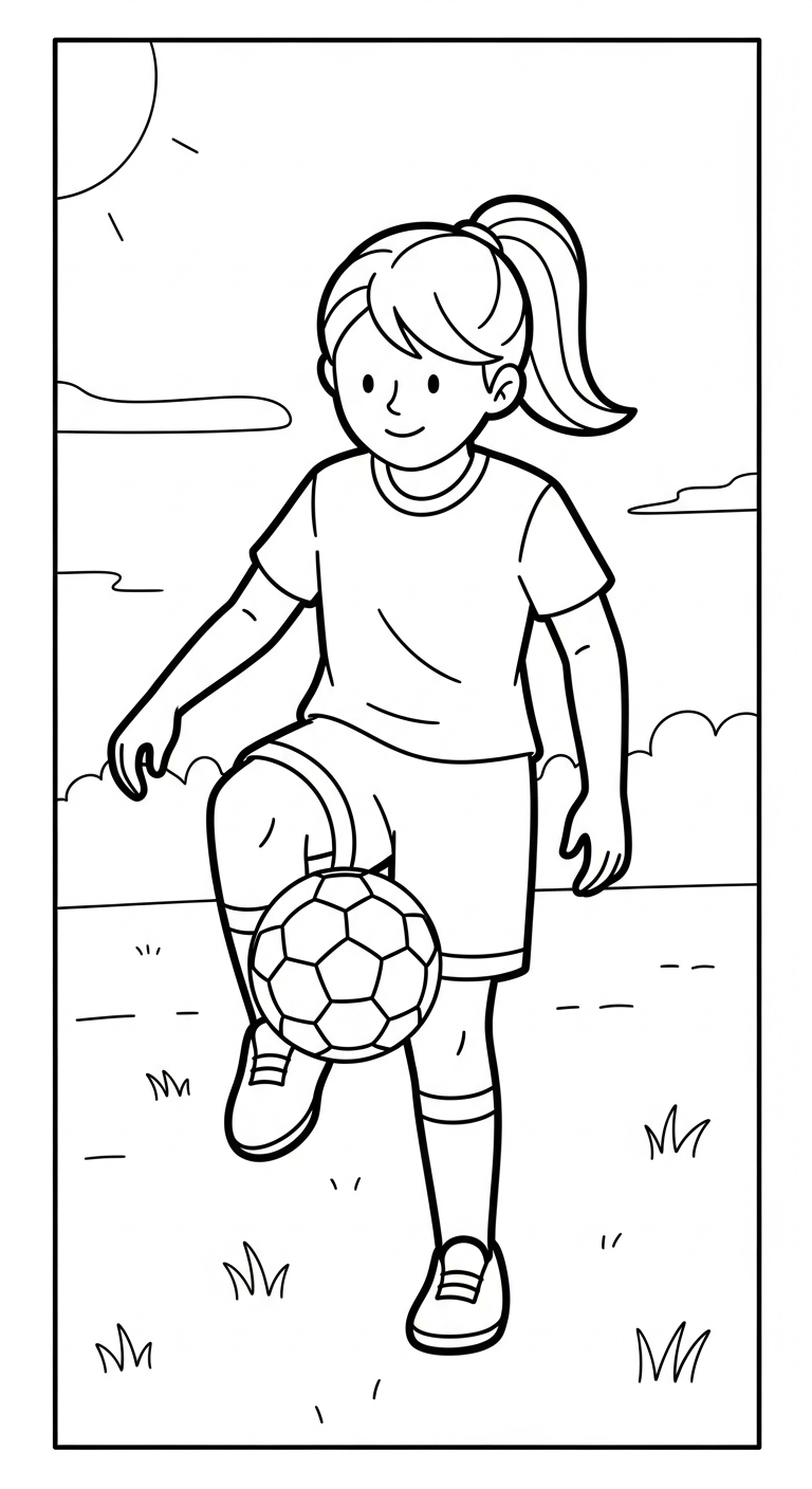 in tranh tô màu bóng đá cho bé 6 tuổi