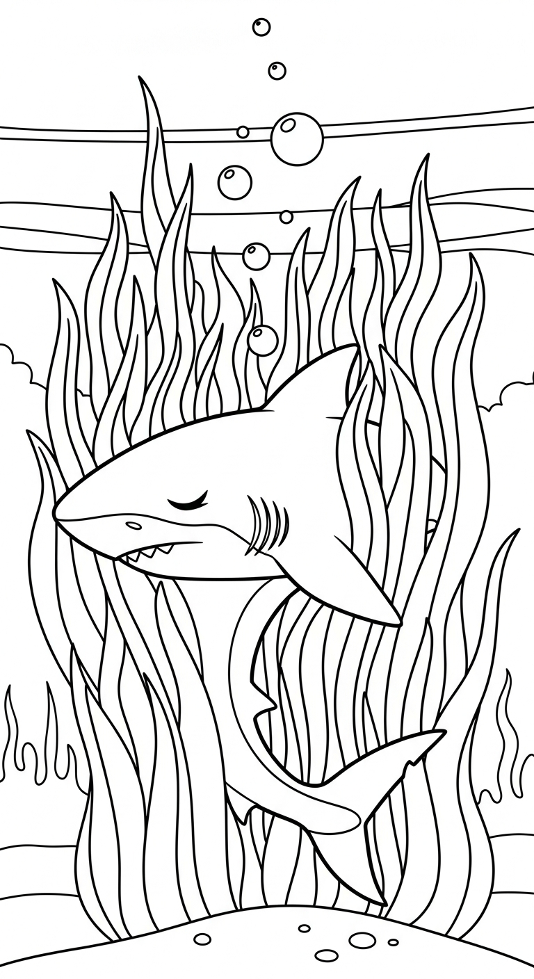 tải tranh tô màu cá mập pdf