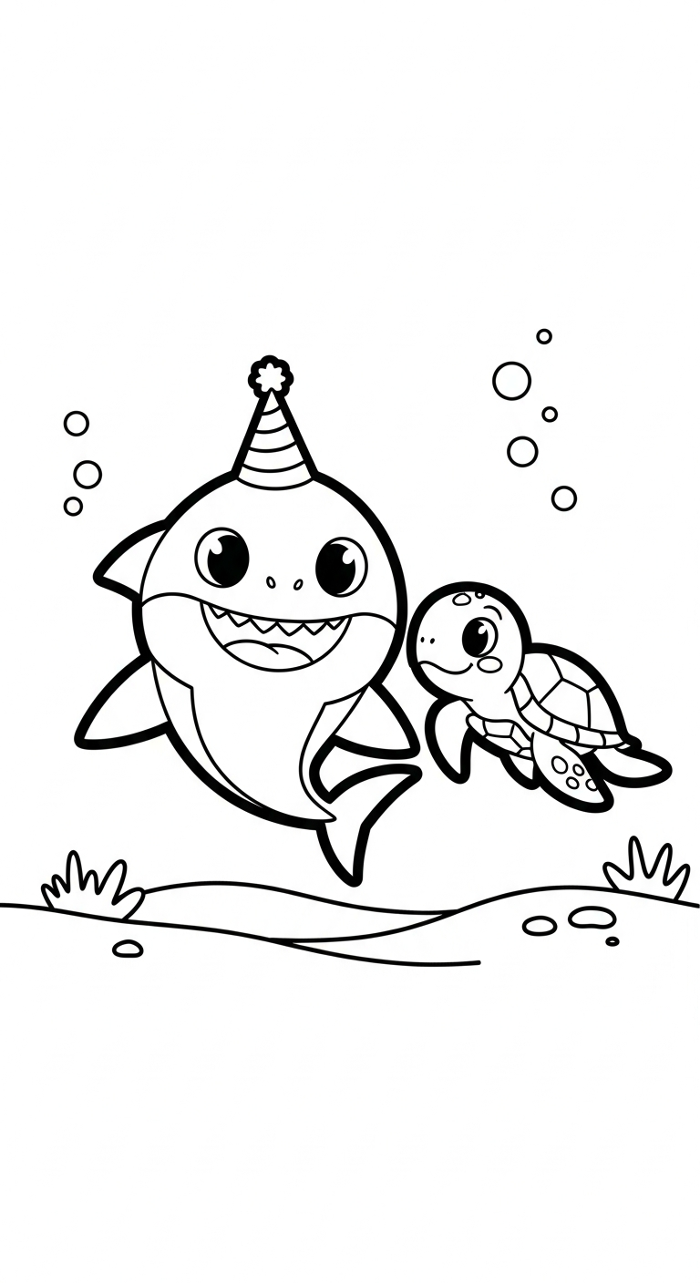 in tranh tô màu cá mập cho bé 4 tuổi 1