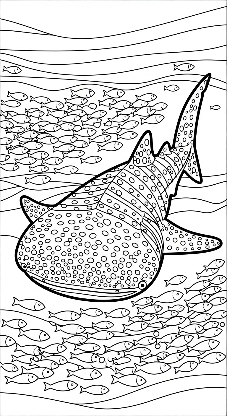 tranh tô màu cá mập cho trẻ em