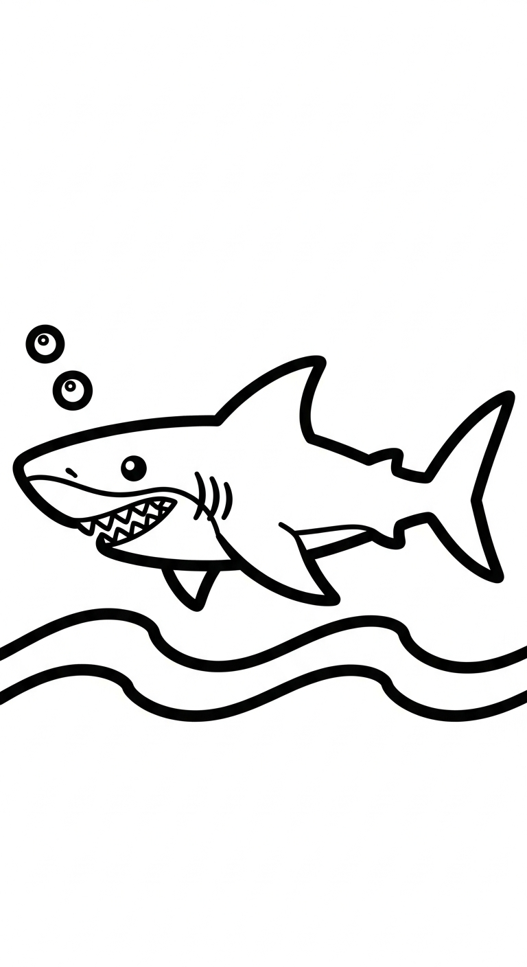 tải hình tô màu cá mập cho bé 5 tuổi