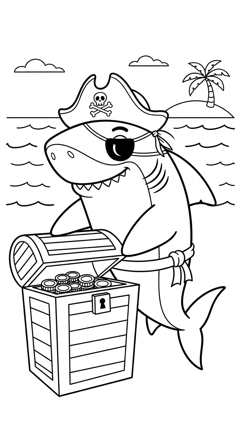 tải tranh tô màu cá mập pdf 1