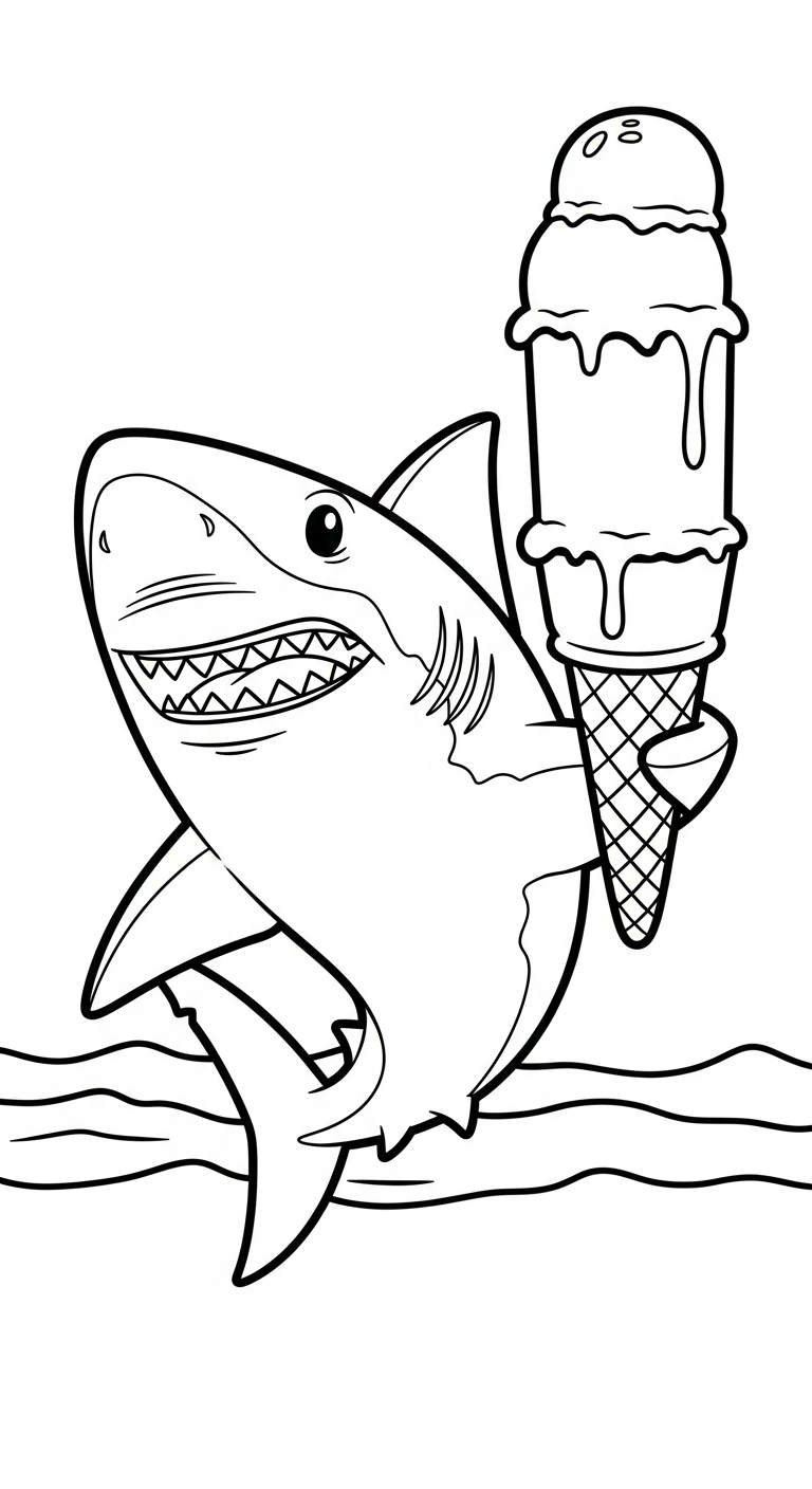 tải hình tô màu cá mập không mất tiền