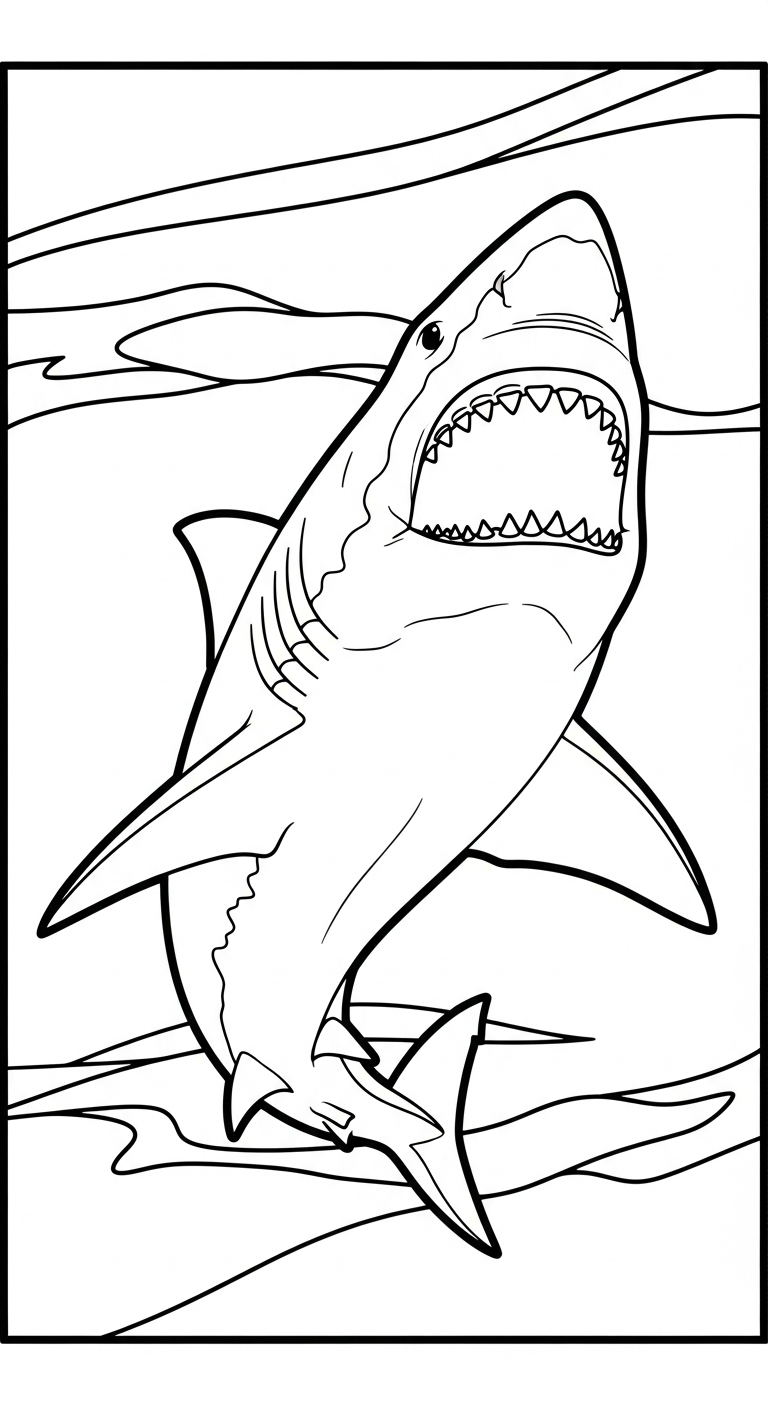 tải hình tô màu cá mập cho bé 3 tuổi