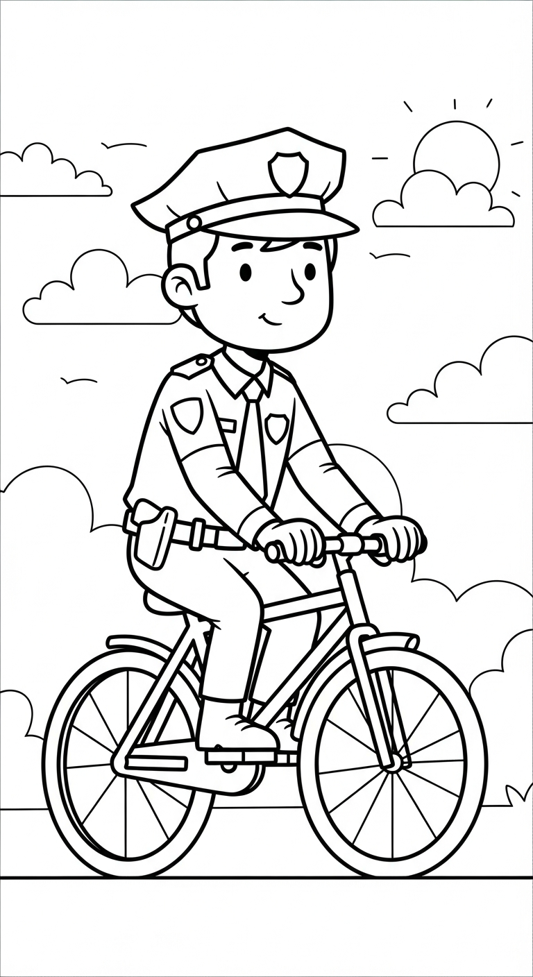 tải hình tô màu cảnh sát chất lượng cao