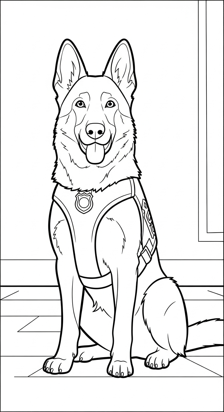 tải tranh tô màu cảnh sát chất lượng cao