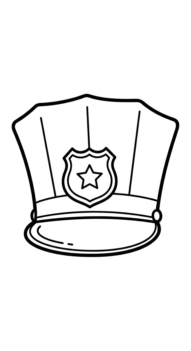 in tranh tô màu cảnh sát cho bé 5 tuổi