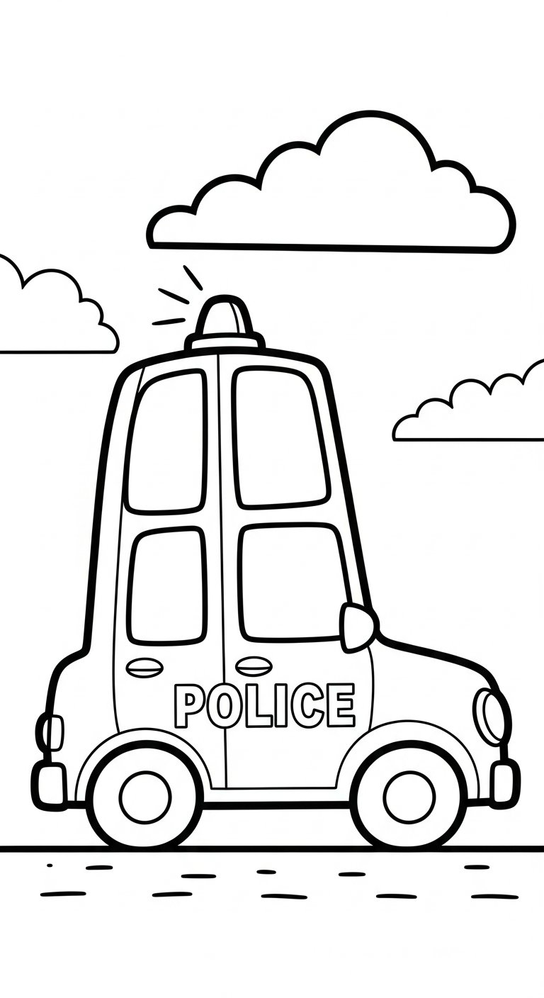 in tranh tô màu cảnh sát cho bé 6 tuổi 1