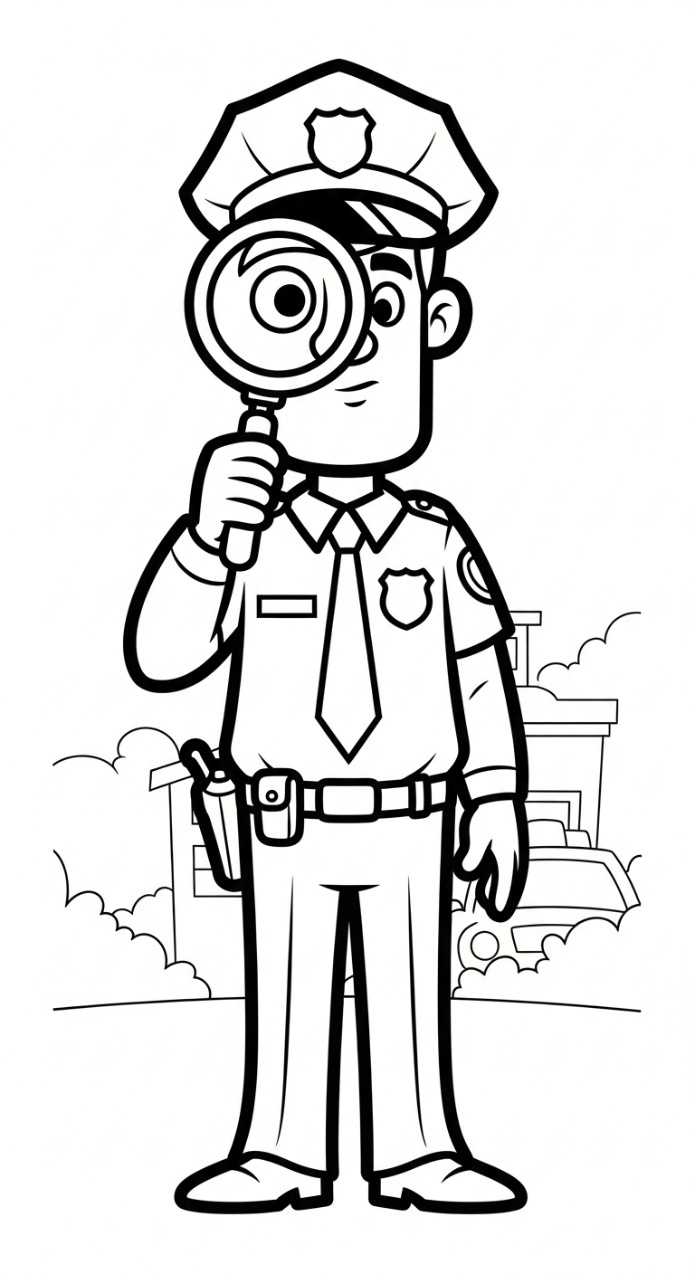 download hình tô màu cảnh sát miễn phí