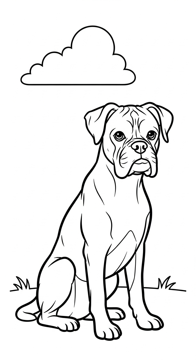 in hình tô màu chó miễn phí