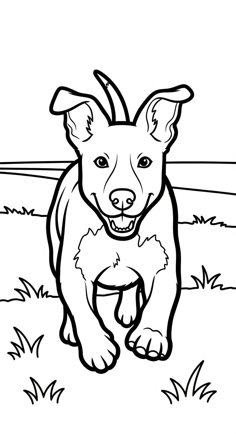 tranh tô màu chó cho bé tải miễn phí