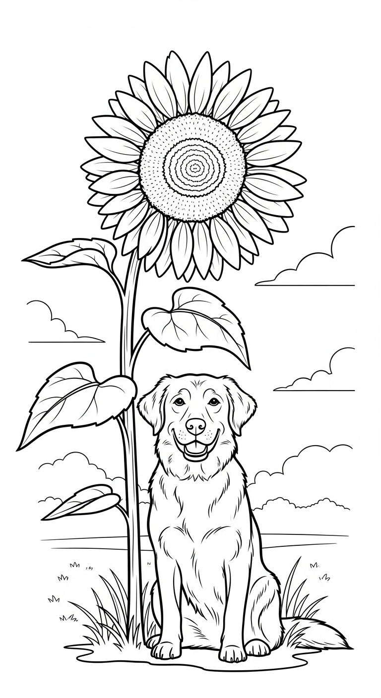 download hình tô màu chó cho bé