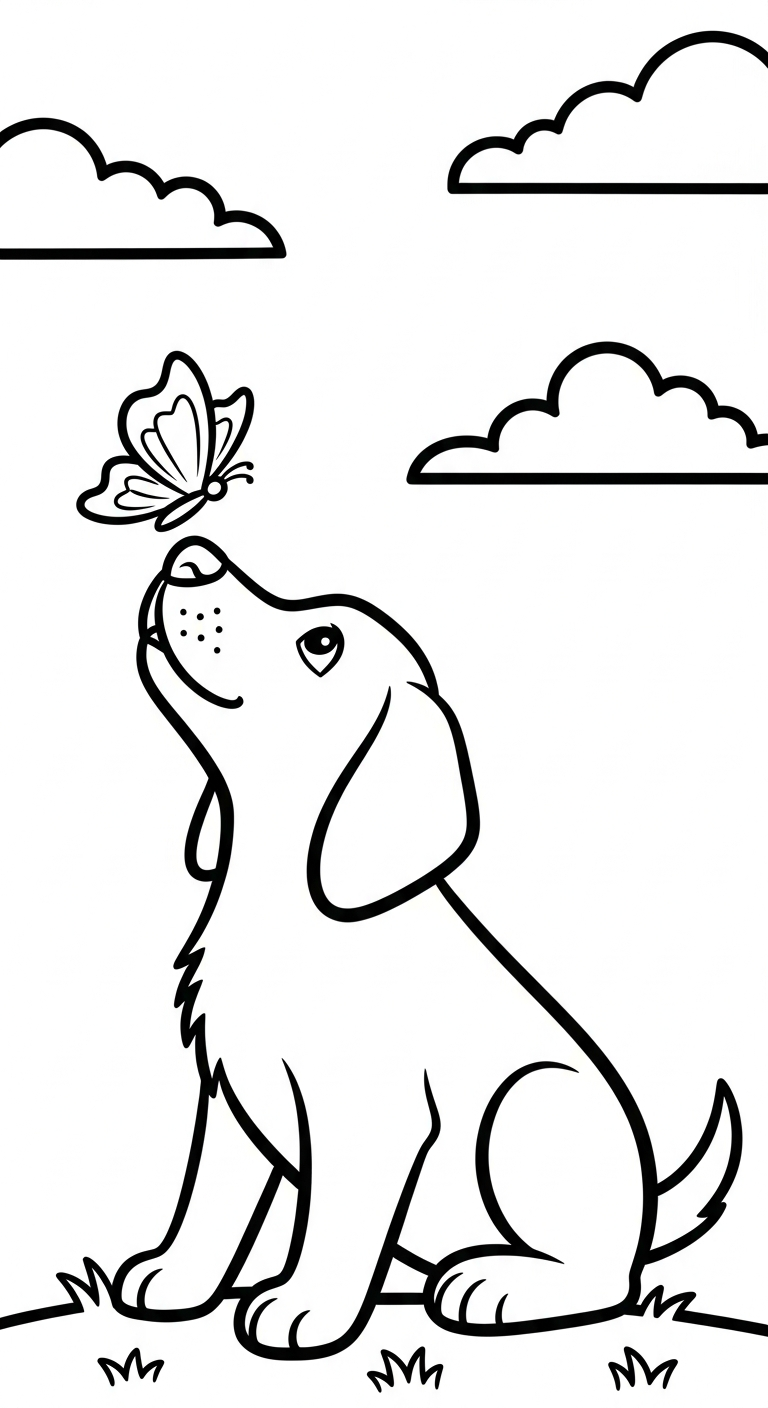 tranh tô màu chó cho bé 7 tuổi