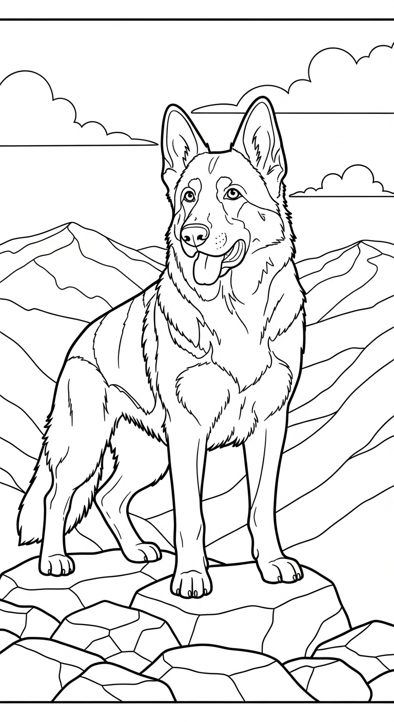 file tranh tô màu chó cho bé in