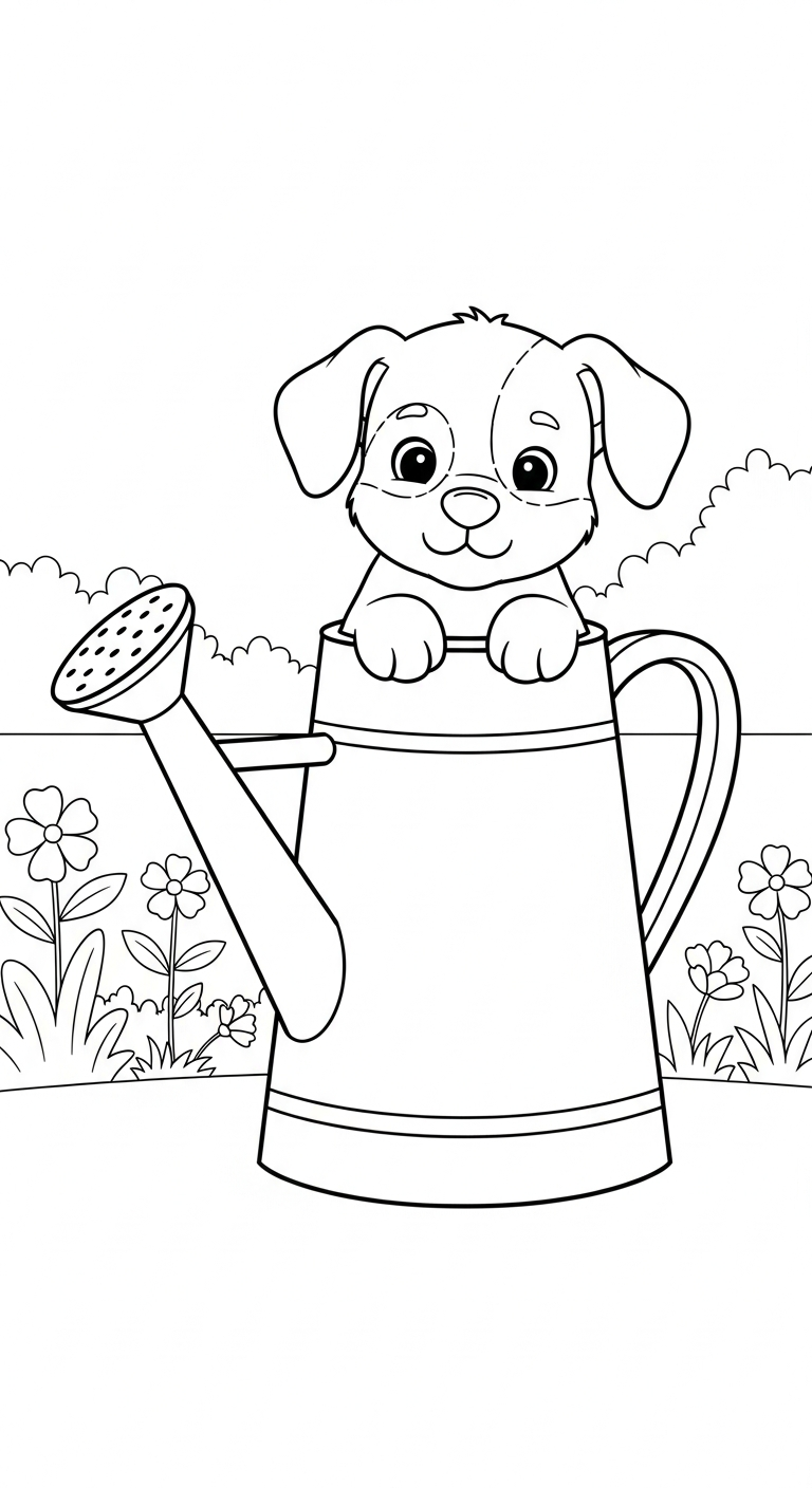 tranh tô màu chó cho bé 5 tuổi