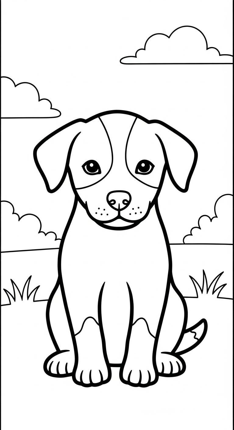 hình tô màu chó miễn phí