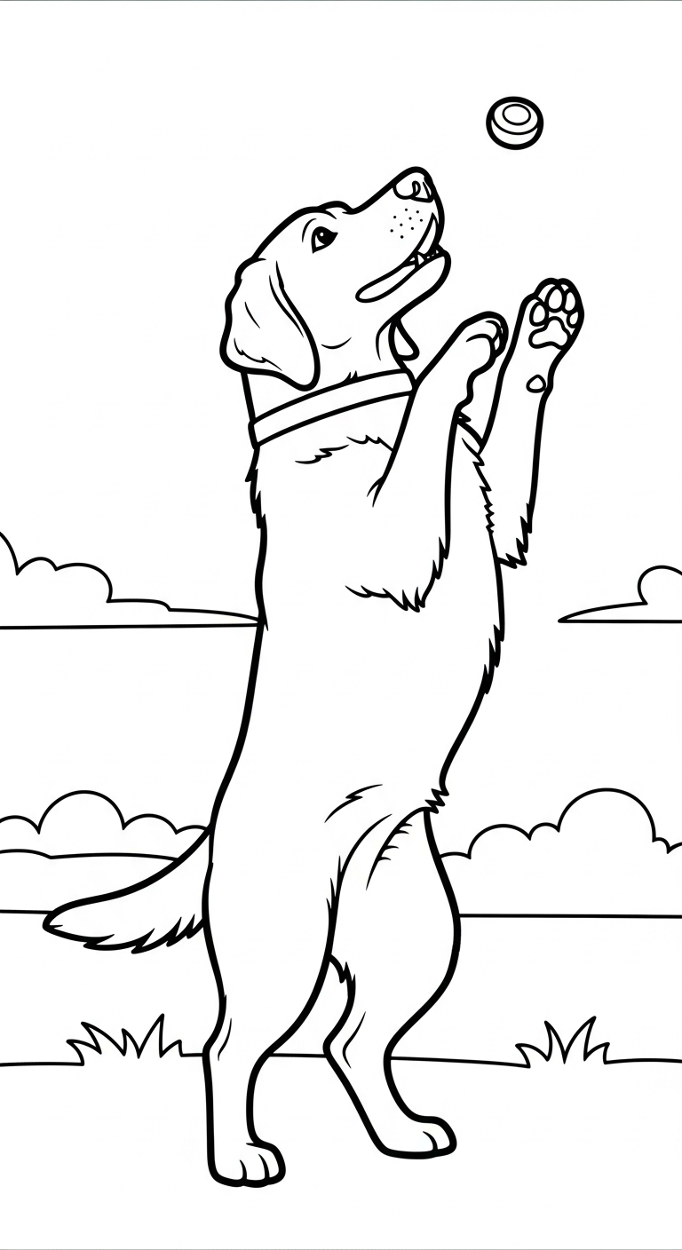 hình tô màu chó cho trẻ em