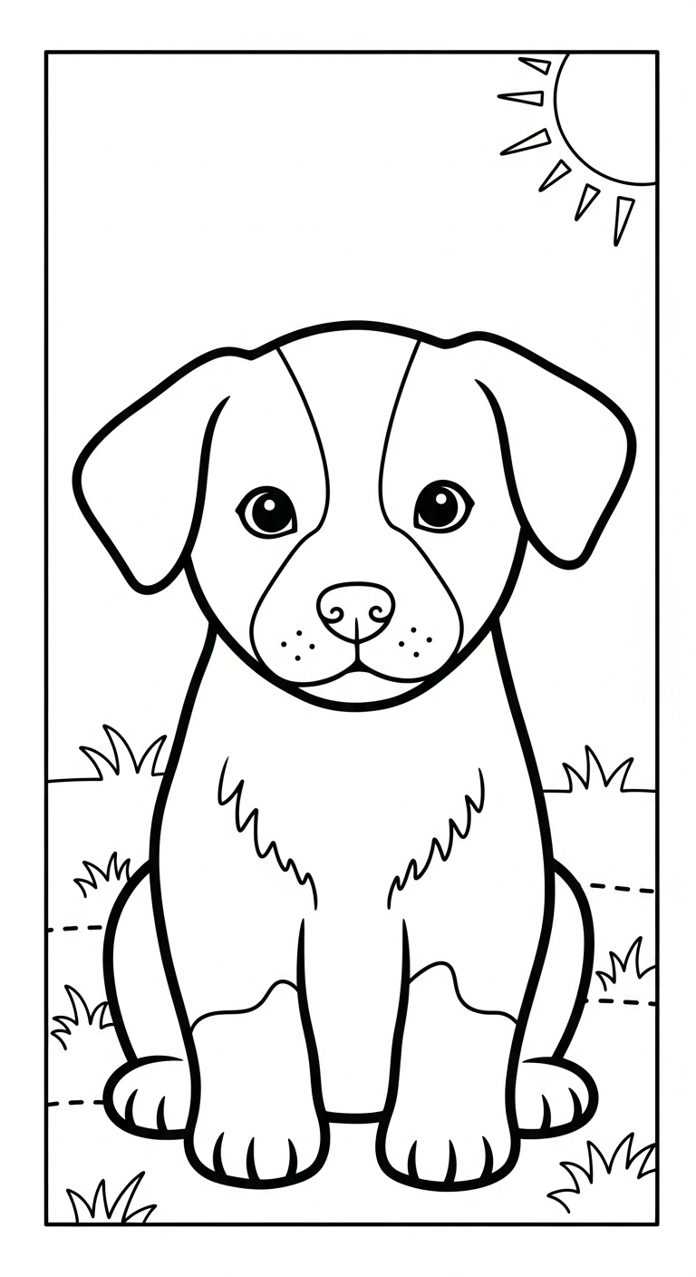 hình tô màu chó cho bé 6 tuổi