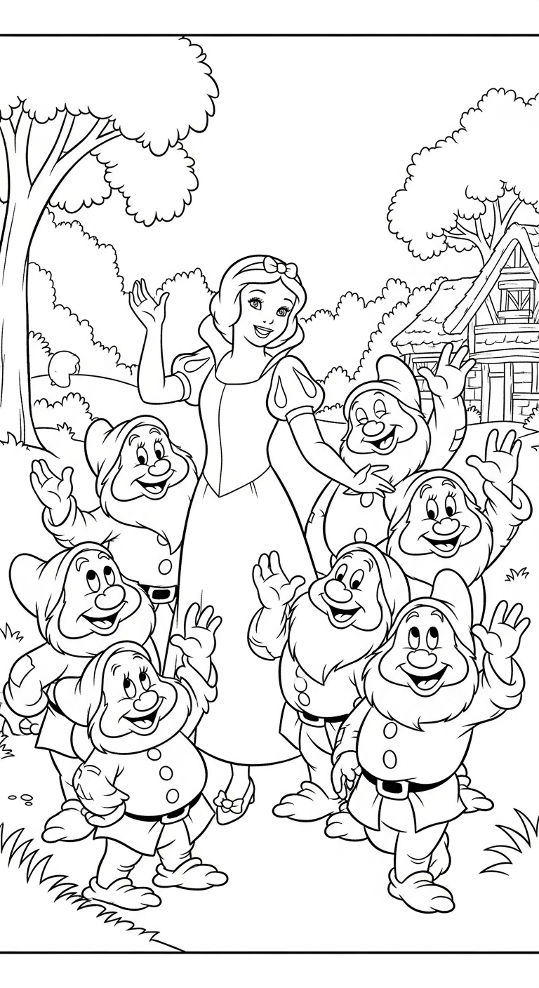 tải hình tô màu công chúa Bạch Tuyết không mất tiền