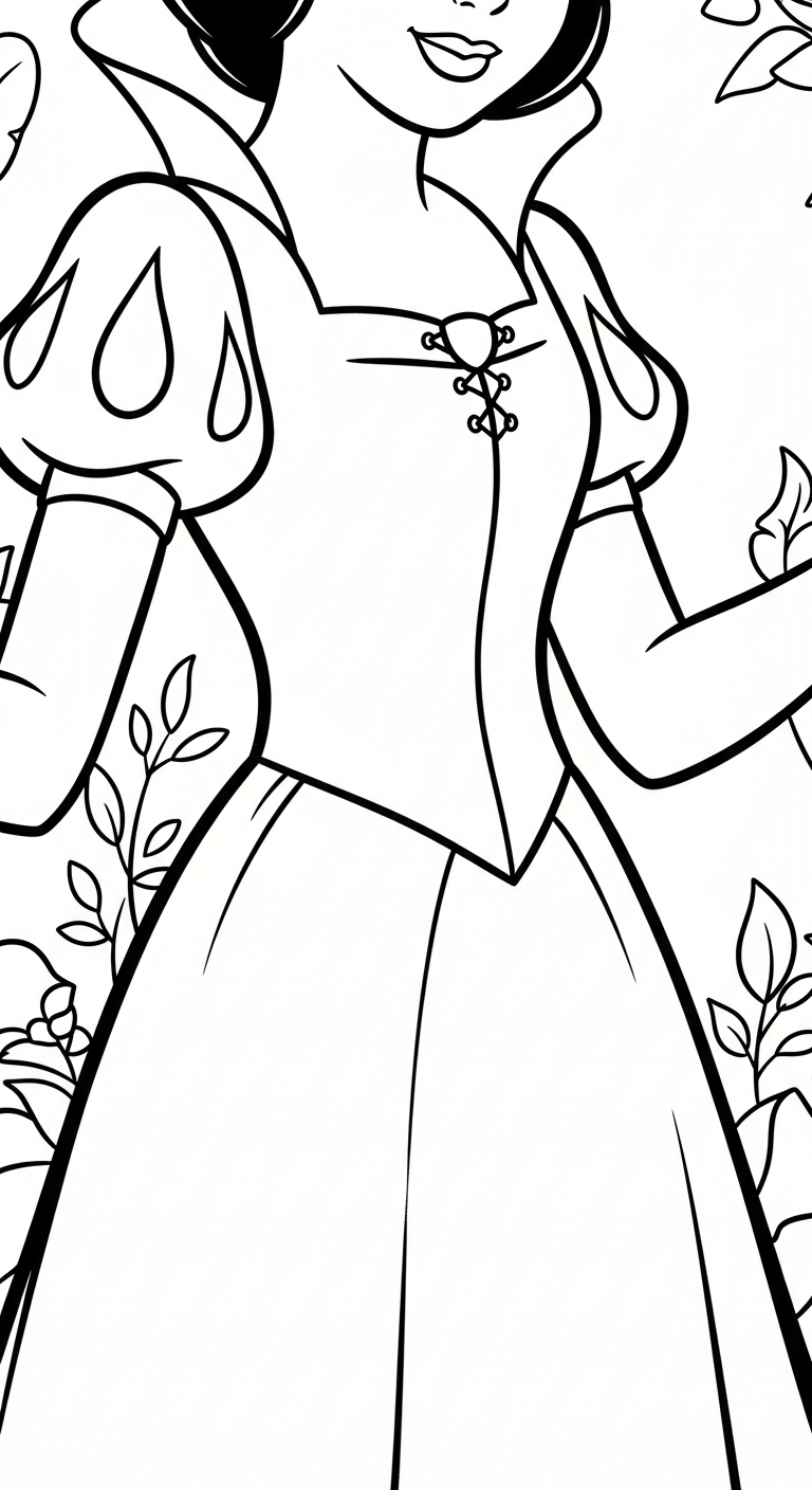 hình tô màu công chúa Bạch Tuyết tập tô