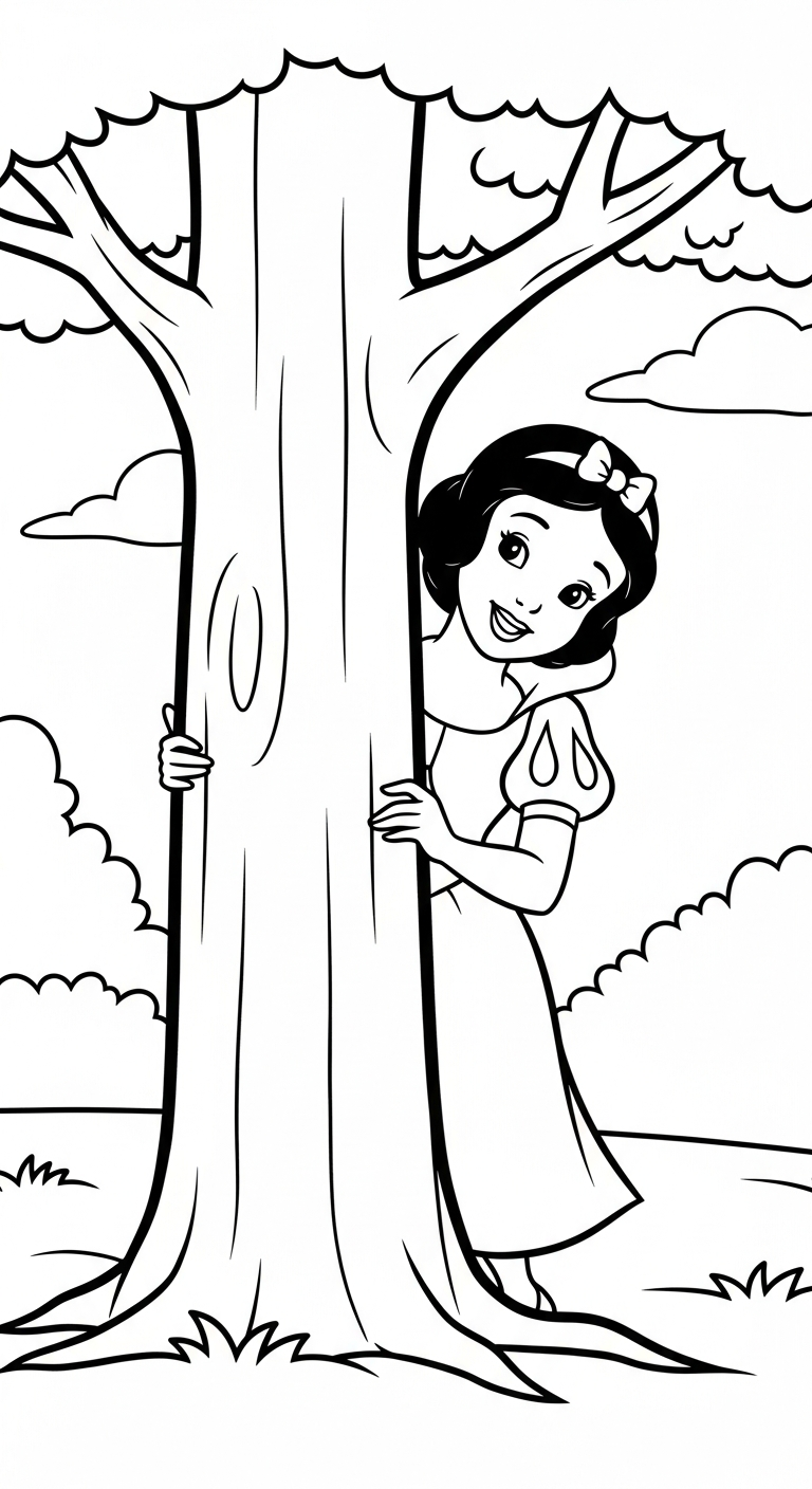 hình tô màu công chúa Bạch Tuyết miễn phí