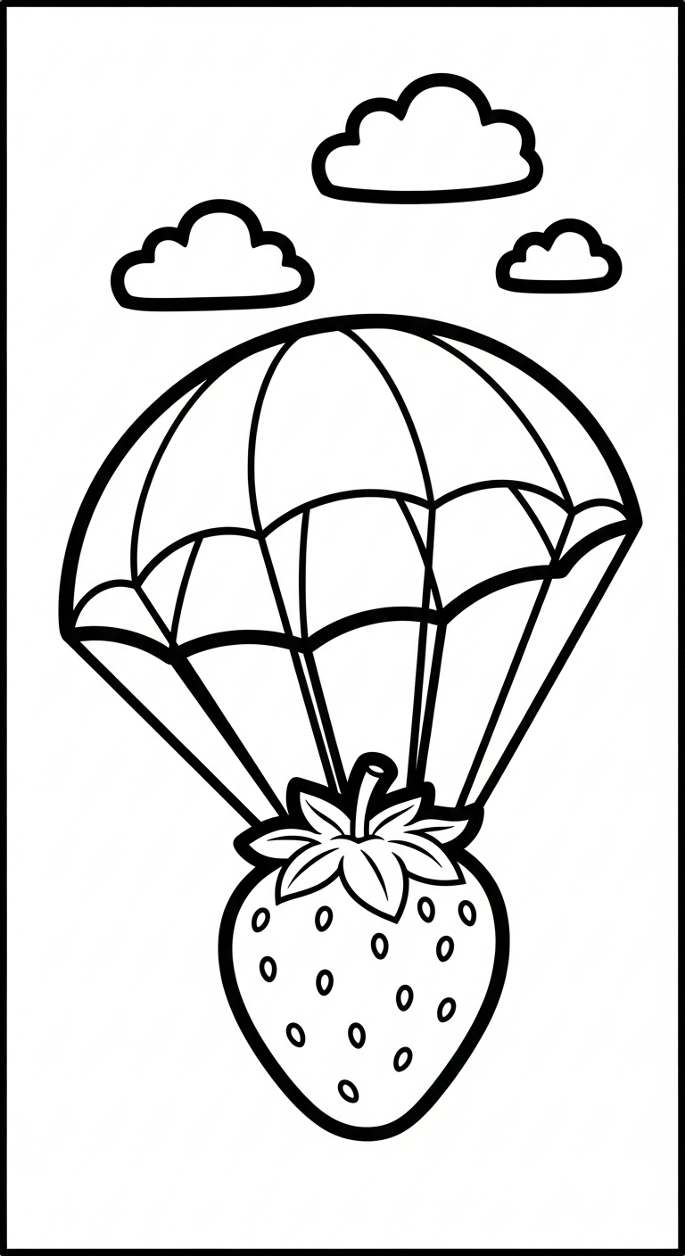 hình tô màu dâu tây cho bé 4 tuổi miễn phí