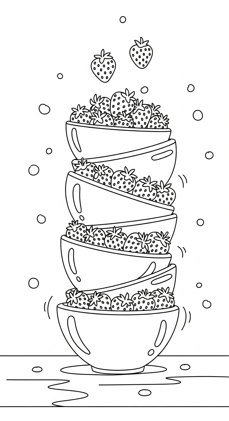 tranh tô màu dâu tây cho bé 7 tuổi miễn phí