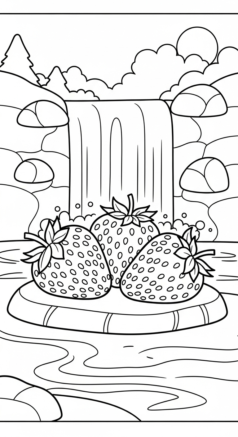 tải tranh tô màu dâu tây cho bé 3 tuổi 2